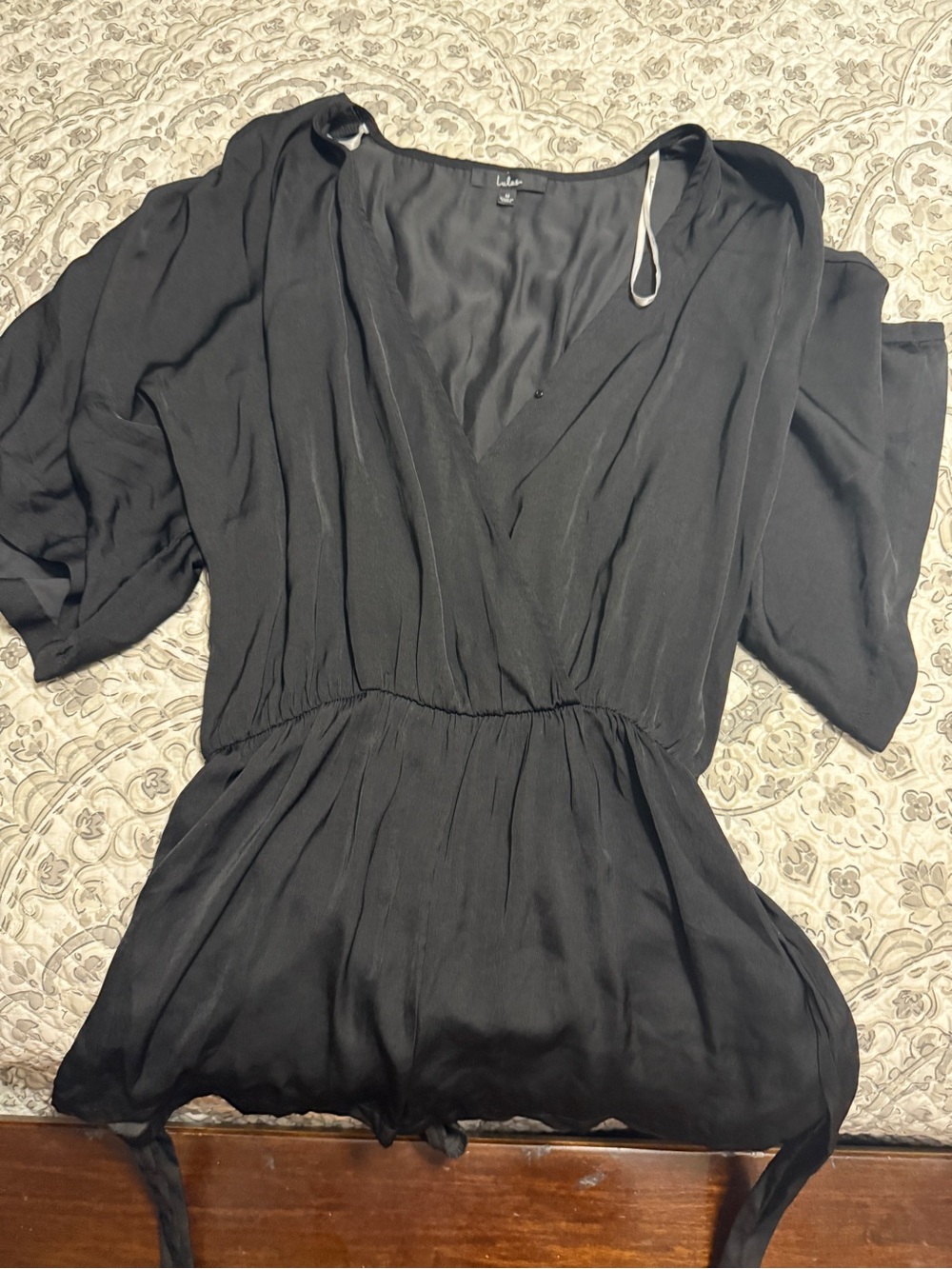 Lulu's Black V-Neck Romper